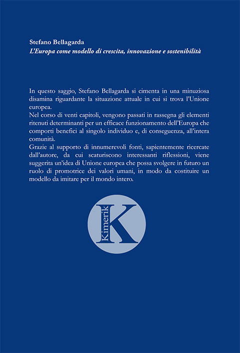 Quarta di copertina di L'Europa come modello di crescita innovazione e sostenibilità